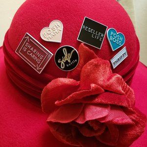POSH !  Pins for hat or lapel (set of 6)